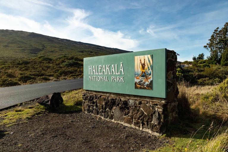 Haleakala National Park Entrance Sign Maui