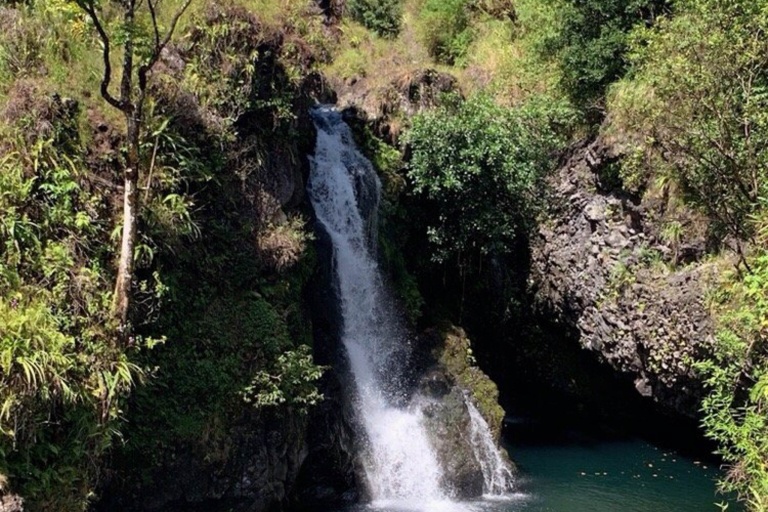 temptationtours road to hana helicopter tour waterfall in forest